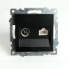 Розетка телевизионная и компьютерная RJ-45 Feron GLS00-7106-05 Катрин 49182 49182 - 2