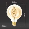 Лампа светодиодная Эра E27 7W 2400K F-LED G95-7W-824-E27 spiral gold Б0047663 Б0047663 - 6