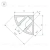 Алюминиевый профиль Arlight SL-KANT-H11-2000 ANOD BLACK 044086 044086 - 3