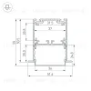 Алюминиевый профиль Arlight SL-LINIA52-3L-F-2000 ANOD BLACK 044685 044685 - 7