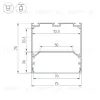Алюминиевый профиль Arlight LINE-S-7575-3000 WHITE 041860 041860 - 3