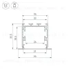 Алюминиевый профиль Arlight LINIA49-F-S-2500 ANOD 041871 041871 - 3