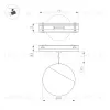 Трековый магнитный светильник Arlight MAG-VIBE-EMISFERO-HANG-R100-6W Day4000 (WH, 130 deg, 48V) 044455 044455 - 3