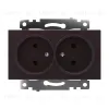 Розетка 2-местная с защитной шторкой Stekker Катрин GLS10-7113-04 49026 49026 - 7