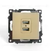 Розетка 2-местная USB Stekker Катрин GLS10-7115-08 49229 49229 - 1