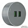 Трековая розетка Arte Milano Am-track-sockets 380011TS/USBx2 Grey 380011TS/USBx2 Grey - 4