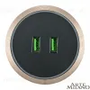 Трековая розетка Arte Milano Am-track-sockets 380066TS LED/USBx2 Gold 380066TS LED/USBx2 Gold - 3