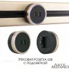 Трековая розетка Arte Milano Am-track-sockets 380066TS LED/USBx2 Gold 380066TS LED/USBx2 Gold - 5