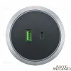 Трековая розетка Arte Milano Am-track-sockets 380066TS LED/USB-Type-C Grey 380066TS LED/USB-Type-C Grey - 3