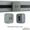 Трековая розетка Arte Milano Am-track-sockets 380022TS/USBx2 Grey 380022TS/USBx2 Grey - 5