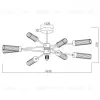 Люстра на штанге iLamp Evolution 15609-8 AN+CL 15609-8 AN+CL - 2