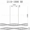 Подвесная люстра iLedex Woodstock 2119-1000 BR 2119-1000 BR - 2
