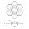 Потолочная люстра Escada Hexagon 10204/7LED 10204/7LED - 8