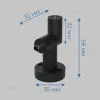L-соединитель (IN-OUT) IMEX Thin & Smart IL.0060.4003-BK IL.0060.4003-BK - 2