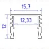 Алюминиевый накладной профиль Ambrella Light Alum Profile GP1750BK GP1750BK - 6