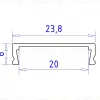 Алюминиевый накладной профиль Ambrella Light Alum Profile GP1800WH GP1800WH - 6