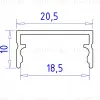 Алюминиевый накладной профиль Ambrella Light Alum Profile GP2001AL GP2001AL - 6