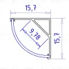 Алюминиевый угловой профиль Ambrella Light Alum Profile GP2100WH GP2100WH - 6