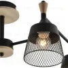 Люстра на штанге Reluce 01492-0.3-04 BK+WOOD 01492-0.3-04 BK+WOOD - 2