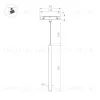 Трековый магнитный светильник Arlight MAG-ORIENT-SPOT-HANG-L500-R20-3W Warm3000 (BK, 20 deg, 48V) 046897 046897 - 4