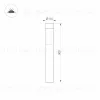 Ландшафтный светильник Arlight LGD-STEM-BOLL-H500-10W Warm3000 (BK, 185 deg, 230V) 046612 046612 - 5