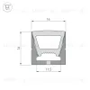 Силиконовый профиль Arlight WPH-FLEX-1616-TOP-S11-5m BLACK 045759 045759 - 3