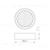 Фильтр сетчатый с посадочным кольцом Arlight LGD-HONEYCOMB-RING-R85 (BK) 046764 046764 - 2