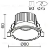 Встраиваемый светильник Maytoni Round DL058-12W-DTW-B DL058-12W-DTW-B - 4