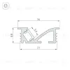 Алюминиевый профиль Arlight SL-BEVEL-W21-F-2000 ANOD BLACK 048997 048997 - 3