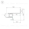 Алюминиевый профиль Arlight СEIL-S18-SHADOW-SIDE-3000 WHITE 050501 050501 - 3
