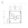 Алюминиевый профиль Arlight LINE-5050-DUAL-3000 ANOD BLACK 047487 047487 - 3