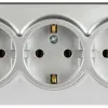 Розетка тройная с заземлением Эра 11-2208-03 Б0063010 Б0063010 - 2