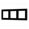 Рамка трехместная Arlight FRM-GLARE-GS-3-BK 043800 043800 - 1