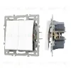 Механизм выключателя двухклавишный непроходной Arlight SWT-MK02-PL-WH (250V, 16A) 043724 043724 - 1