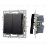 Механизм выключателя двухклавишный проходной Arlight SWT-MKP2-PL-BK (250V, 16A) 043728 043728 - 1