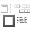 Рамка трехместная Ambrella Volt Qubi AF250653 AF250653 - 4