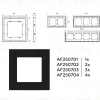 Рамка одноместная Ambrella Volt Qubi AF250701 AF250701 - 4