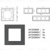 Рамка четырехместная Ambrella Volt Qubi AF250804 AF250804 - 4
