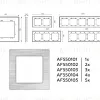 Рамка четырехместная Ambrella Volt Platos AF550104 AF550104 - 4