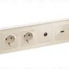 Лицевая панель для розетки с/з и шторками Ambrella Volt Alfa AP3070 AP3070 - 2
