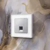 Лицевая панель для компьютерной/телефонной розетки RJ-45/RJ-11 Ambrella Volt Alfa AP4120 AP4120 - 2