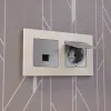 Лицевая панель для компьютерной/телефонной розетки RJ-45/RJ-11 Ambrella Volt Alfa AP5120 AP5120 - 3