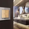 Лицевая панель для выключателя двухклавишного с подсветкой Ambrella Volt Alfa AP6040 AP6040 - 2