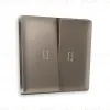 Лицевая панель для выключателя двухклавишного с подсветкой Ambrella Volt Alfa AP6340 AP6340 - 1
