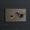 Лицевая панель для компьютерной/телефонной розетки RJ-45/RJ-11 Ambrella Volt Alfa AP6420 AP6420 - 2