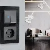 Лицевая панель для выключателя двухклавишного с подсветкой Ambrella Volt Alfa AP6540 AP6540 - 2