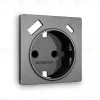 Лицевая панель для розетки с/з со шторками 2USB A+C Ambrella Volt Alfa AP6600 AP6600 - 1