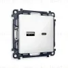 Комплект механизма розетки 2USB A+C 20W (быстрая зарядка) Ambrella Volt Alfa MA111010 MA111010 - 1