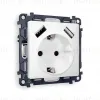 Комплект механизма розетки 2USB A+A 18W (быстрая зарядка) с/з Ambrella Volt Alfa MA109010 MA109010 - 1