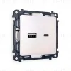 Комплект механизма розетки 2USB A+C 20W (быстрая зарядка) Ambrella Volt Alfa MA211010 MA211010 - 1
